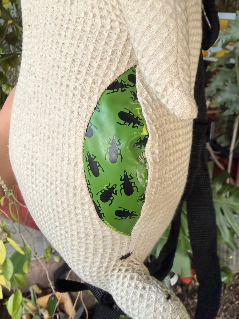 Cream NBC Halloween Oogie Boogie Plush Backpack
